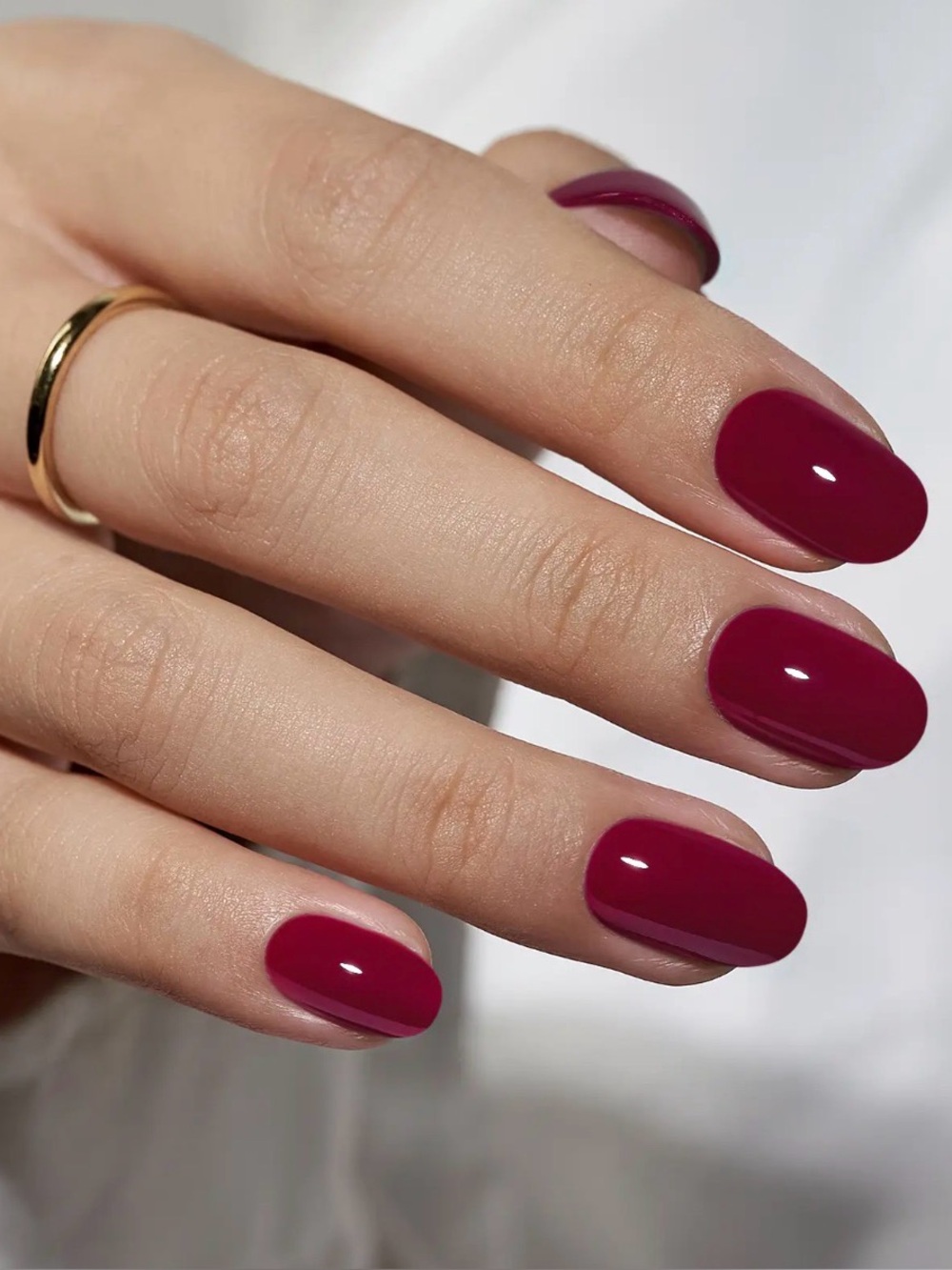 Rich Berry Soft Gel Press-on Nails - Extra Short Oval